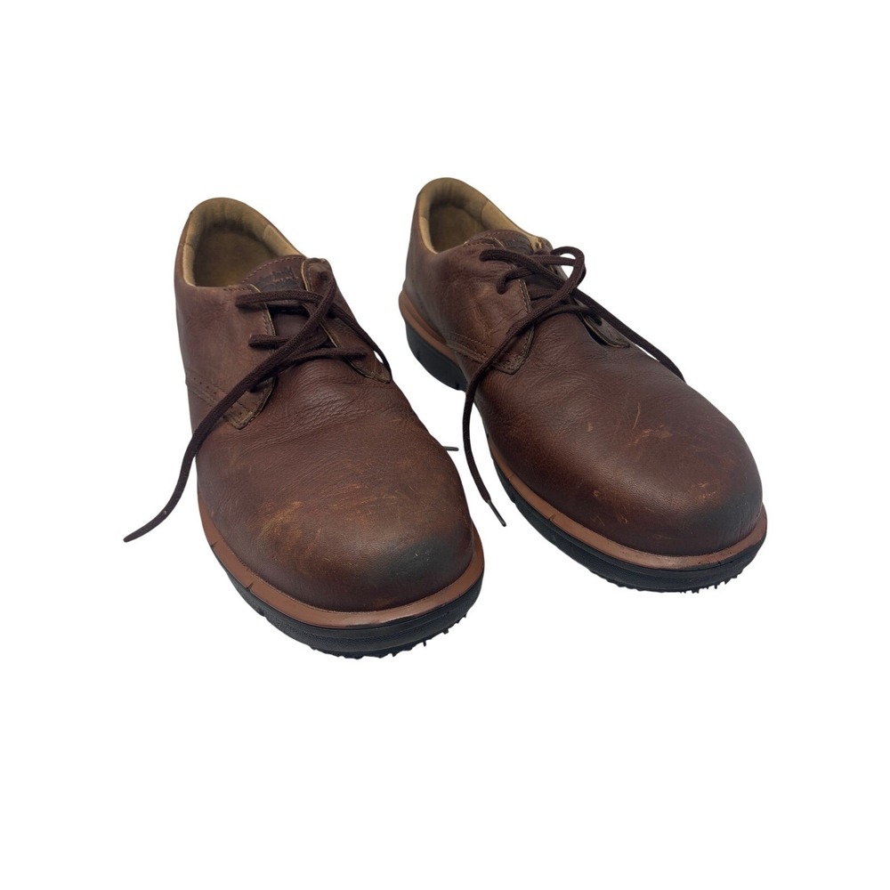 Timberland PRO Mens A1K0V Brown Leather Safety Toe Work Shoes Size 14M SD+ - Picture 2 of 7